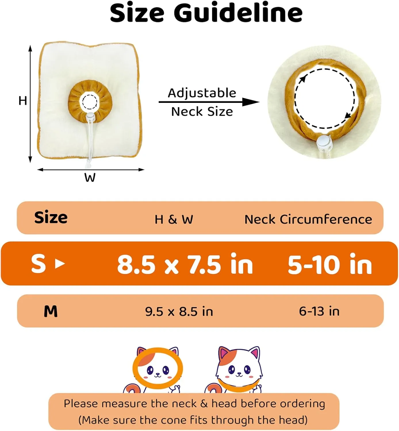 Amakunft Adjustable Cat Cone Collar Soft, Cat Recovery Collar, Cone for Cat After Surgery, Cat Neck Cone, Elizabethan Collar for Cat and Kitten