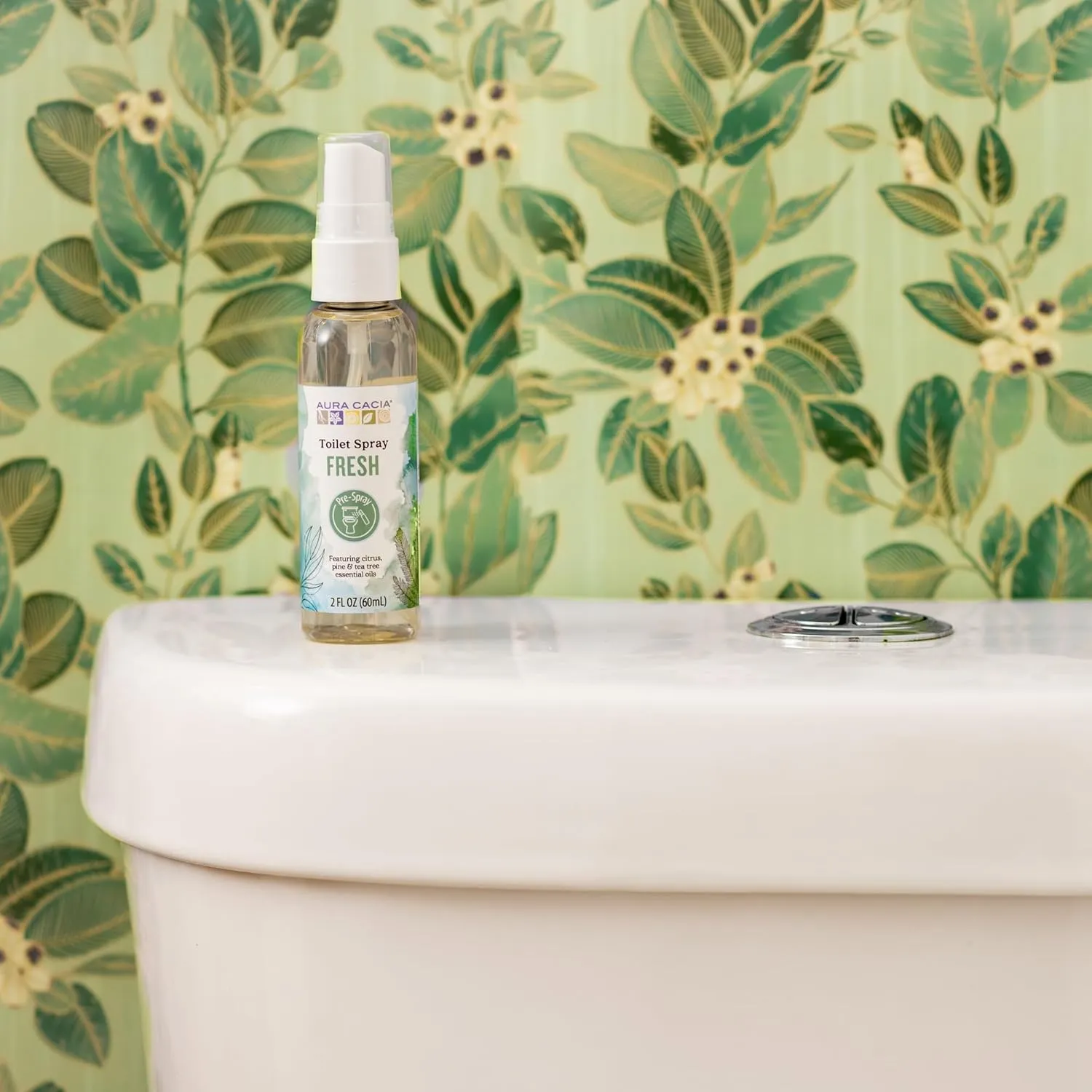 Aura Cacia Fresh Toilet Spray 2 Fl. oz. - Light Aroma, No Synthetic Fragrances