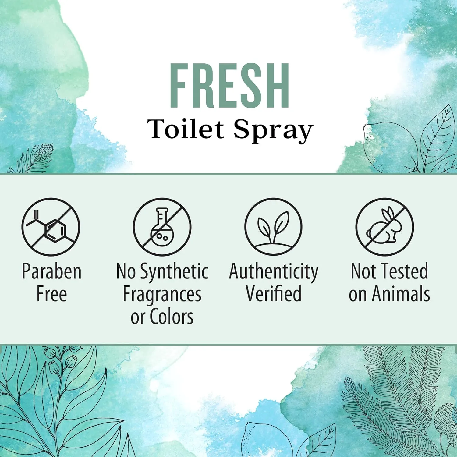 Aura Cacia Fresh Toilet Spray 2 Fl. oz. - Light Aroma, No Synthetic Fragrances