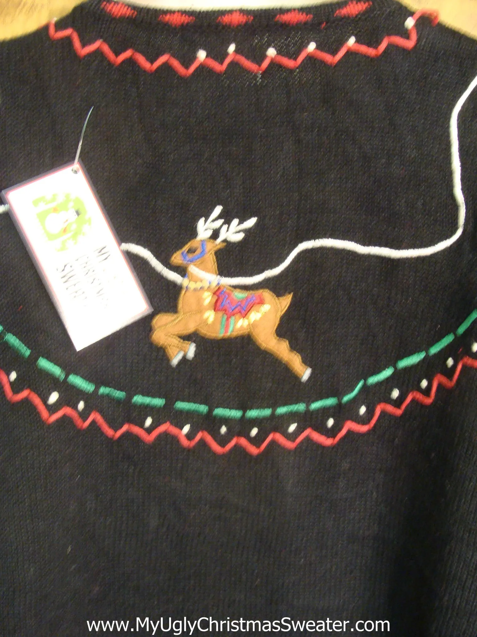 Colorful Reindeer Bad Christmas Sweater