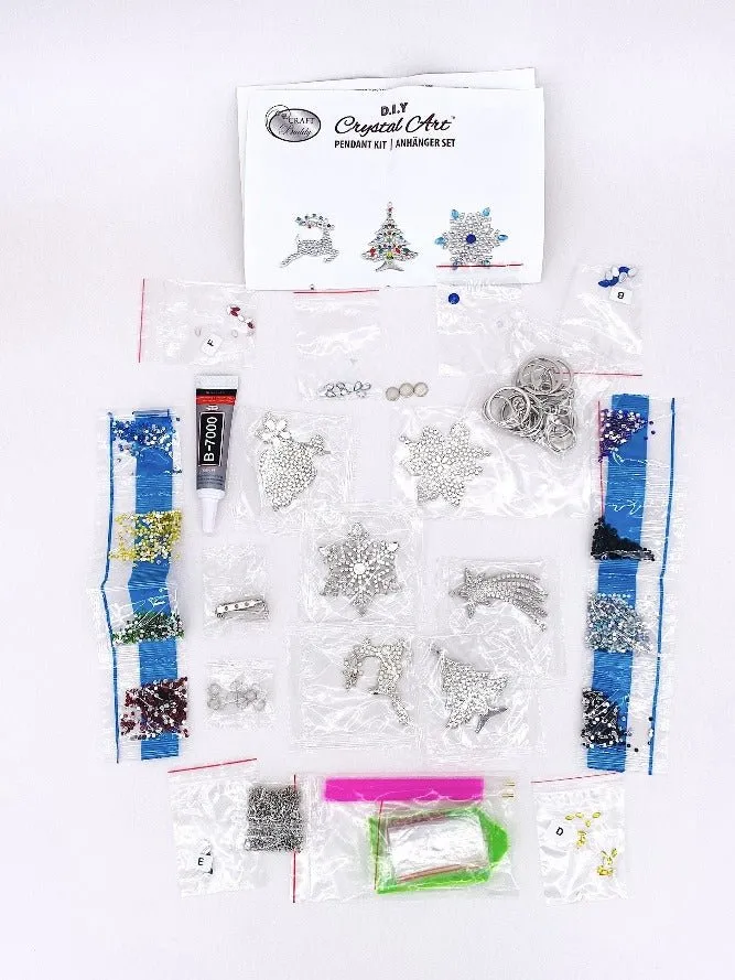 Crystal Art Pendant, Keychain and Jewellery 6 Set