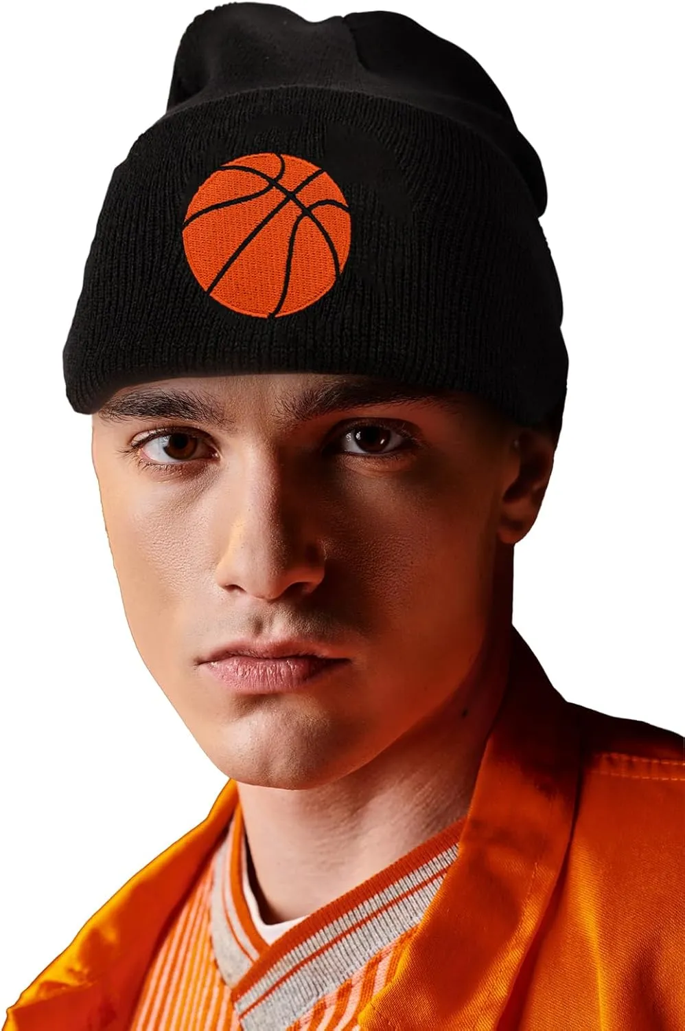 Dog Embroidery Beanie Hat Unisex Knit Cuffed Cap Women Men Gift