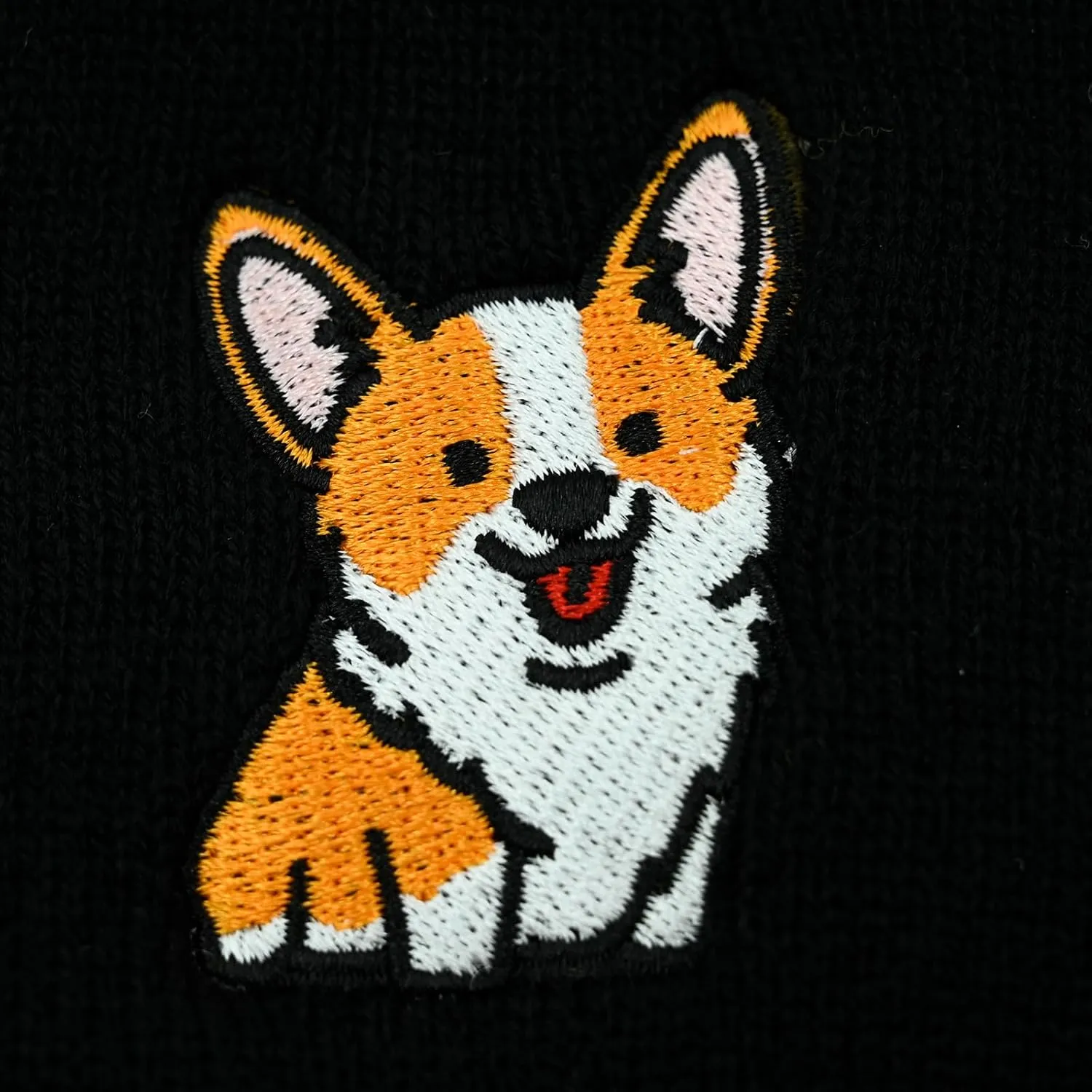Dog Embroidery Beanie Hat Unisex Knit Cuffed Cap Women Men Gift