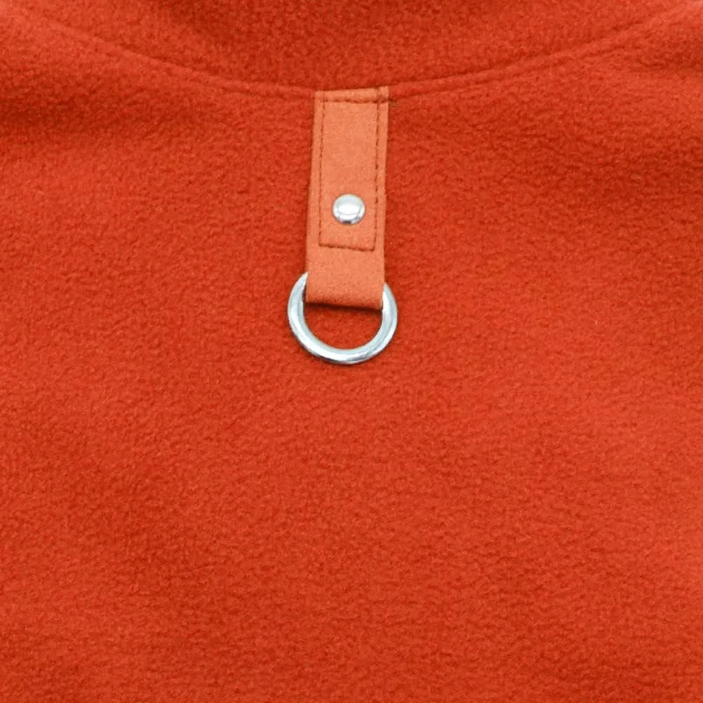 Dog Fleece Vest Soft Winter Jacket Sweater with D-Ring Leash Cold Weather Coat Hoodie for Small Medium Large Dogs Red Large