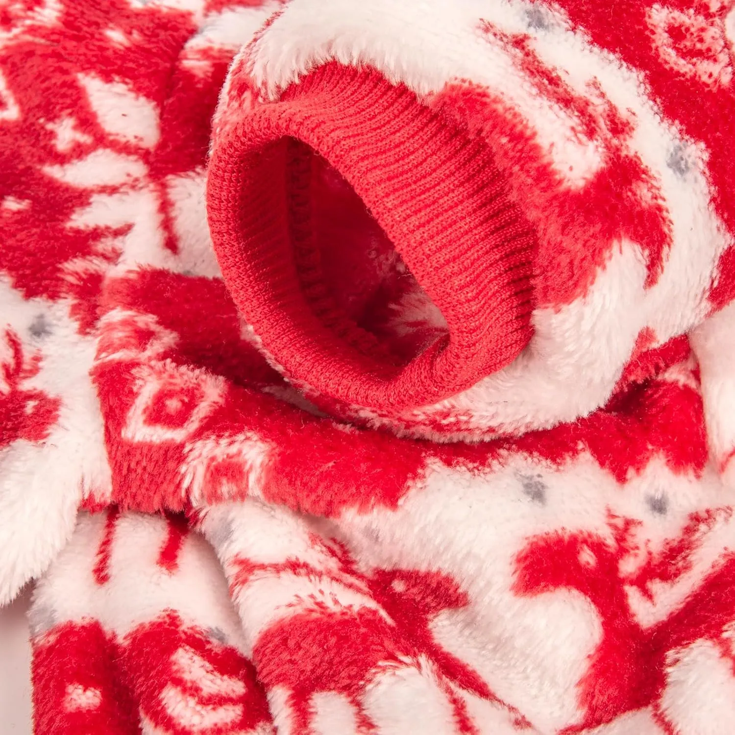 Dog Sweater, 2 Pack Dog Sweaters for Small Dogs or Cats, Girl or Boy, Warm Dog Clothes Shirt Coat for Winter Christmas (Christmas Red, White, XX-Small)