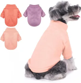 Dog Sweater, 3 Pack Dog Sweaters for Small Dogs Girl Boy, Ultra Soft Warm Puppy Clothes Dog Coat for Winter (Rose Lt Pink Lt Purple, Small)