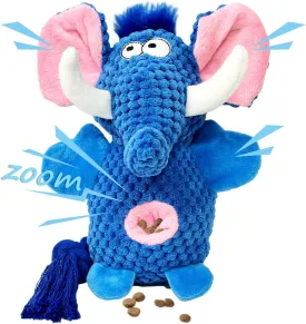 Dog Toys Puppy Toys Cute Pet Toys Squeaky Elephant Dog Toy with Crinkle Paper Plush Dog Stuffed Animals Chew Toy with Cotton Rope Dog Toys to Keep Them Busy for Small Medium Large Dogs (Blue)