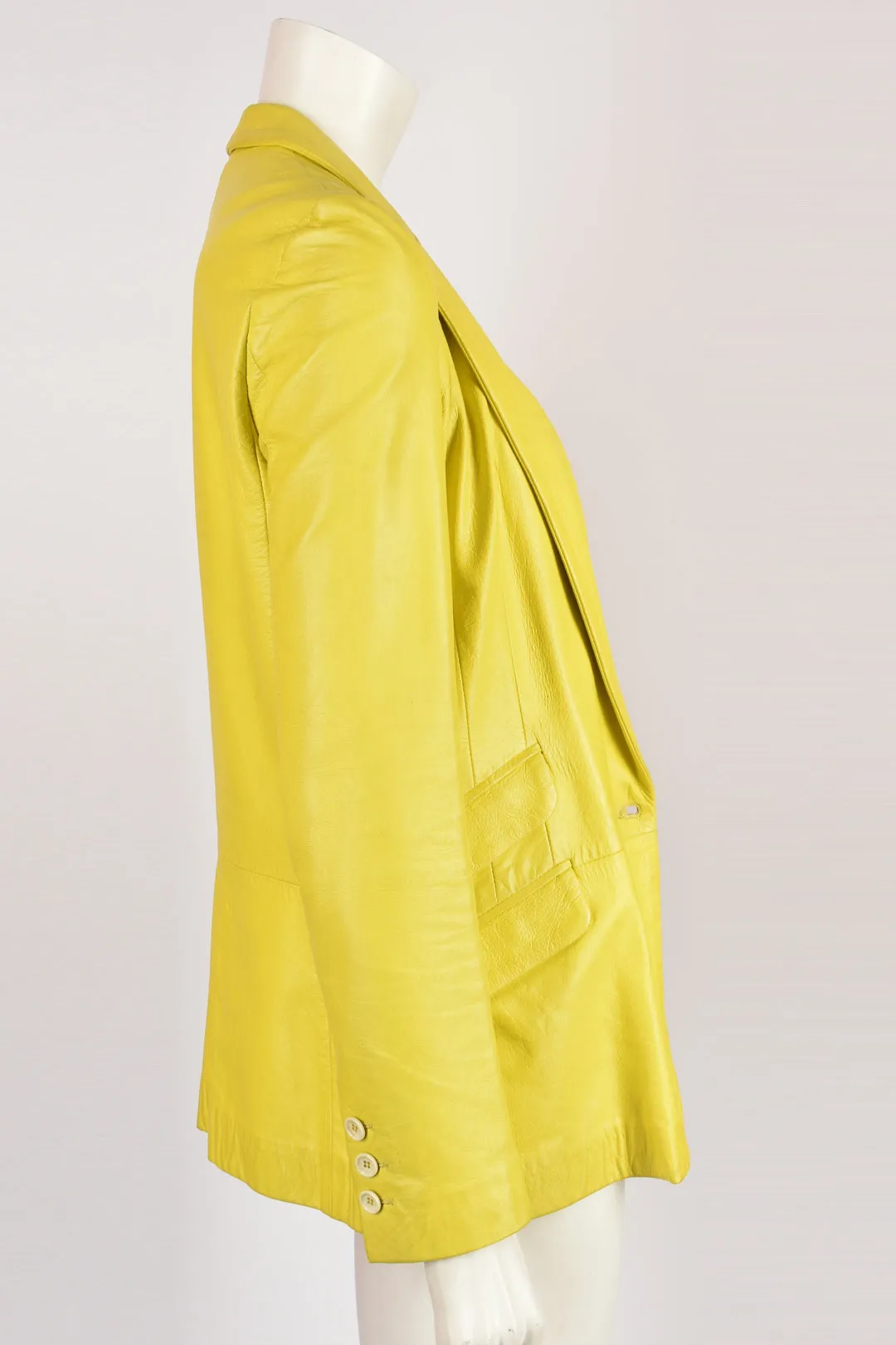 DOLCE & GABBANA YELLOW LEATHER 2 PIECE XS-S