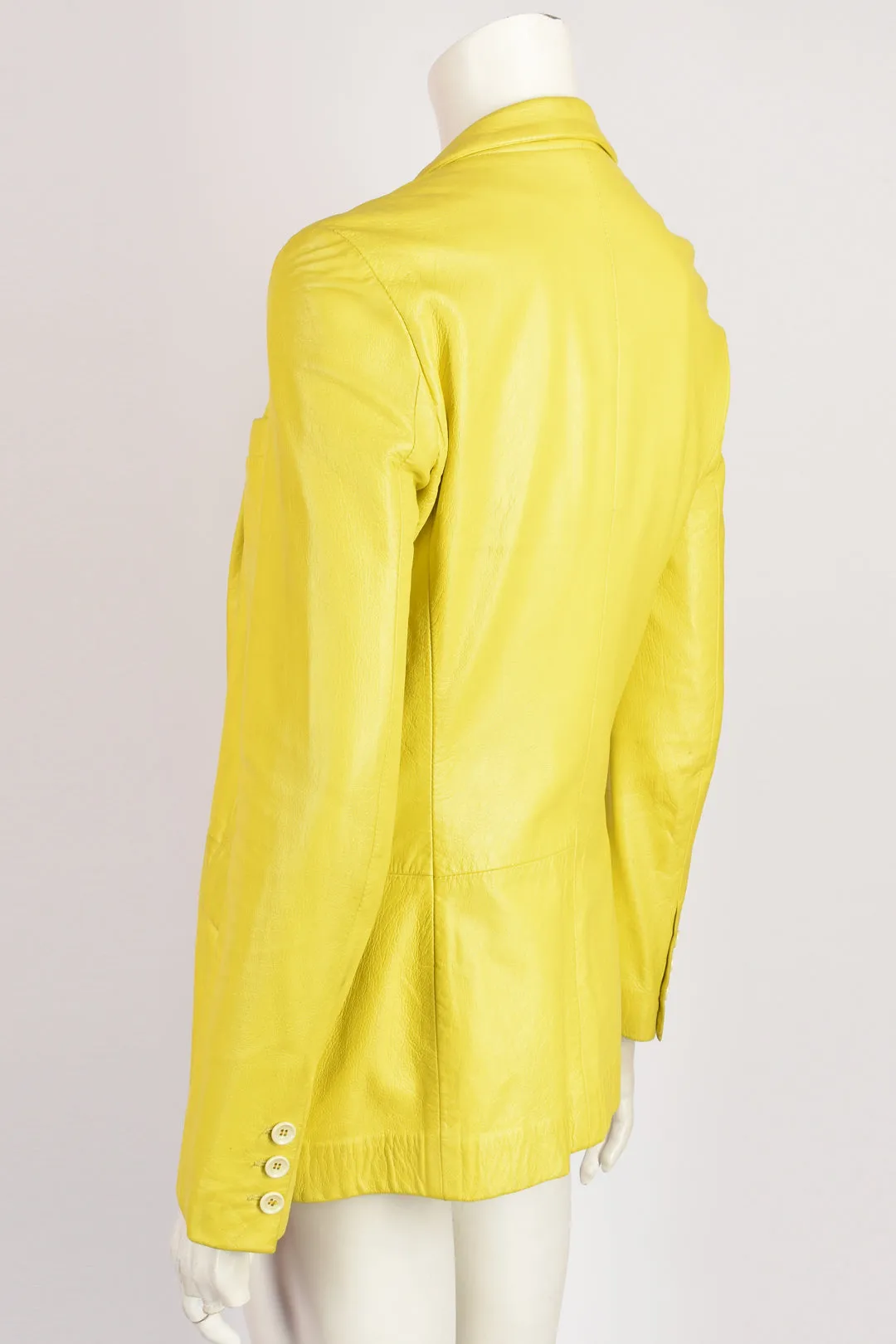 DOLCE & GABBANA YELLOW LEATHER 2 PIECE XS-S