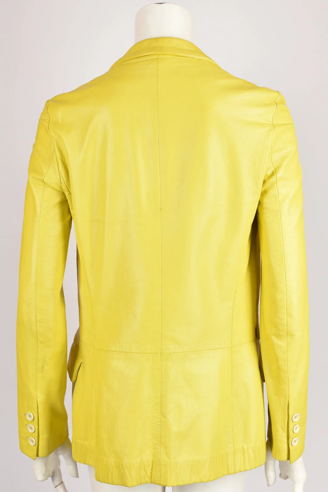 DOLCE & GABBANA YELLOW LEATHER 2 PIECE XS-S