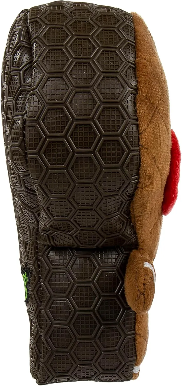 goDog Holiday Collection Mixed Materials TPE-Plush Gingerbread Man Squeaky Dog Toy, Chew Guard Technology - Brown, One Size