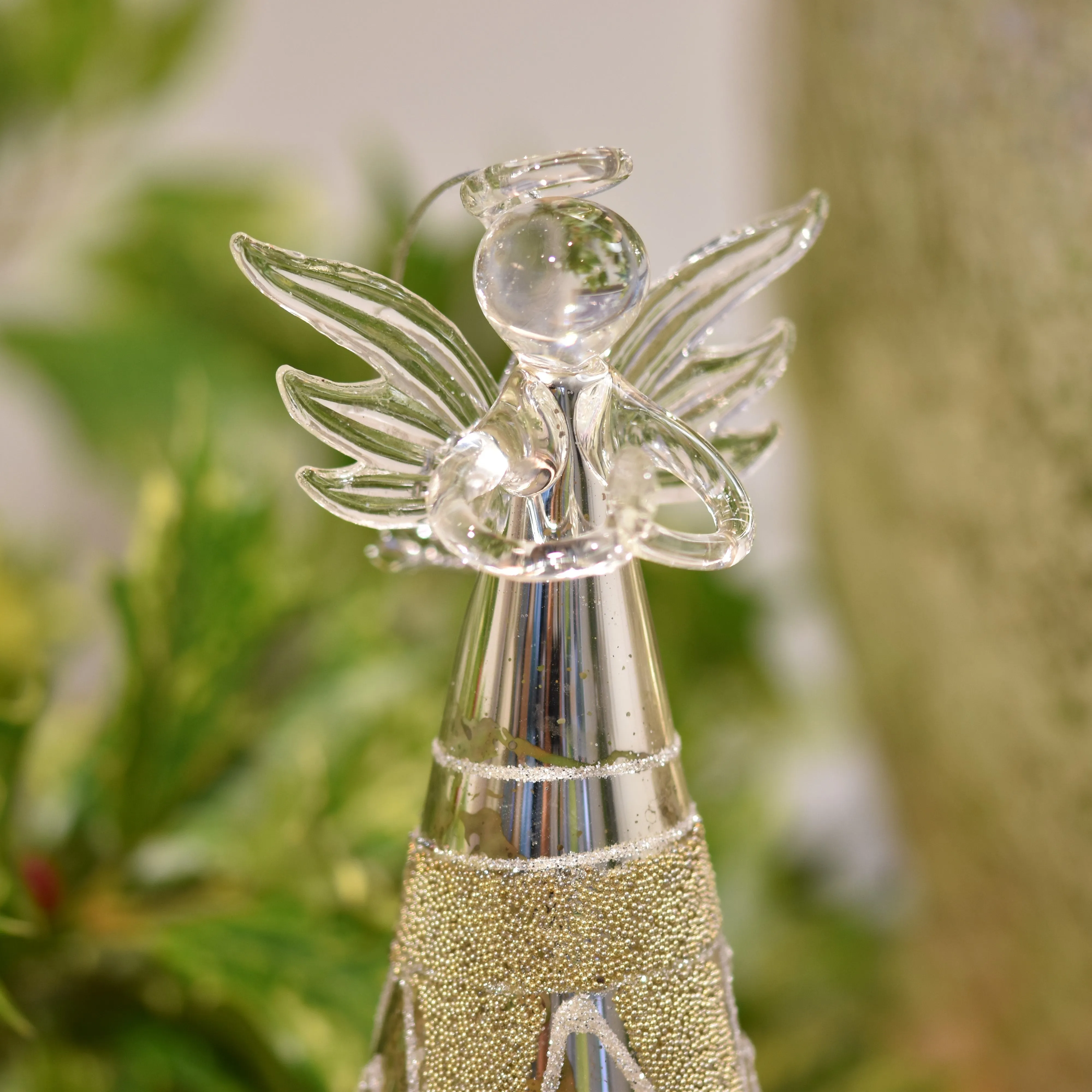Gold and Silver Glass Bead Angel