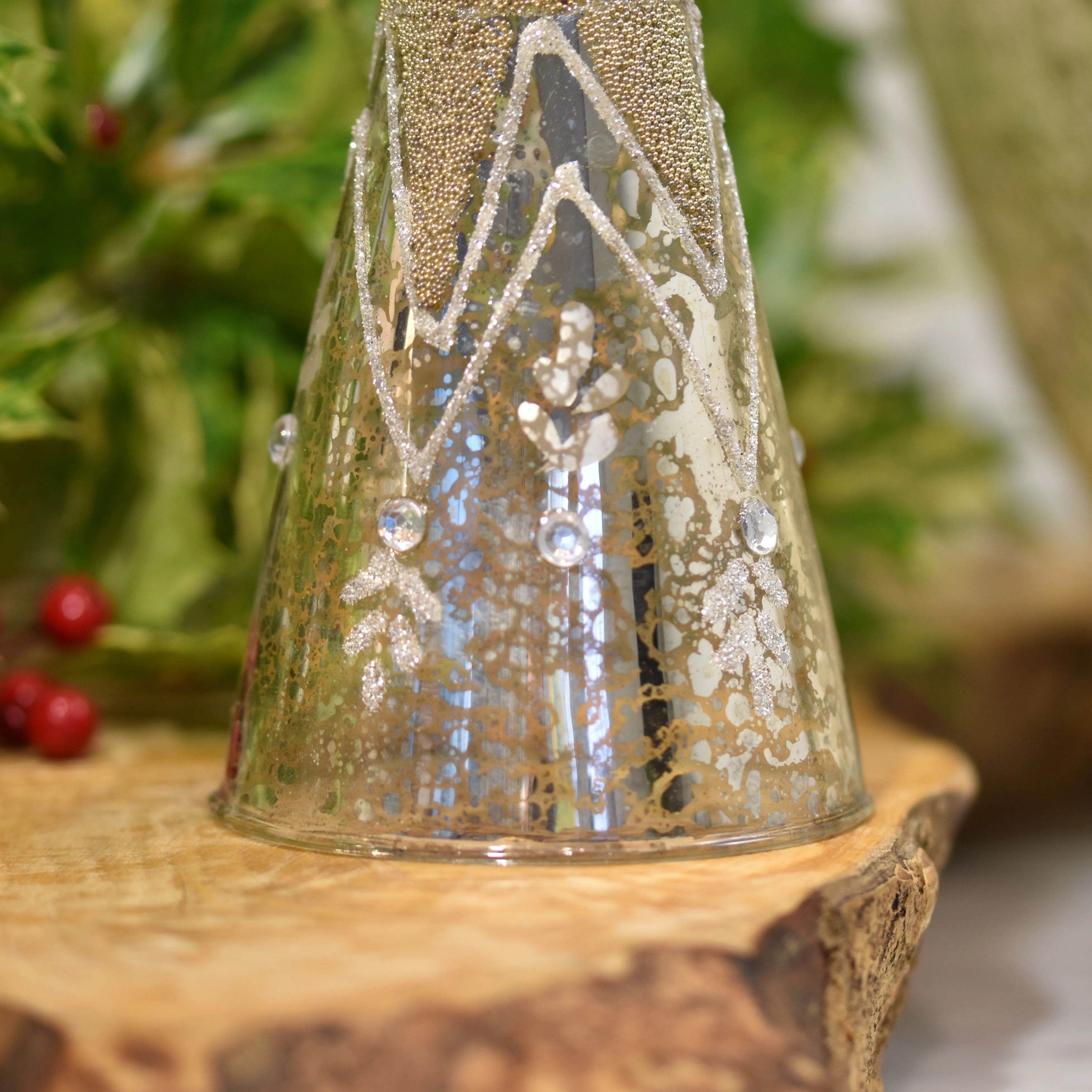 Gold and Silver Glass Bead Angel