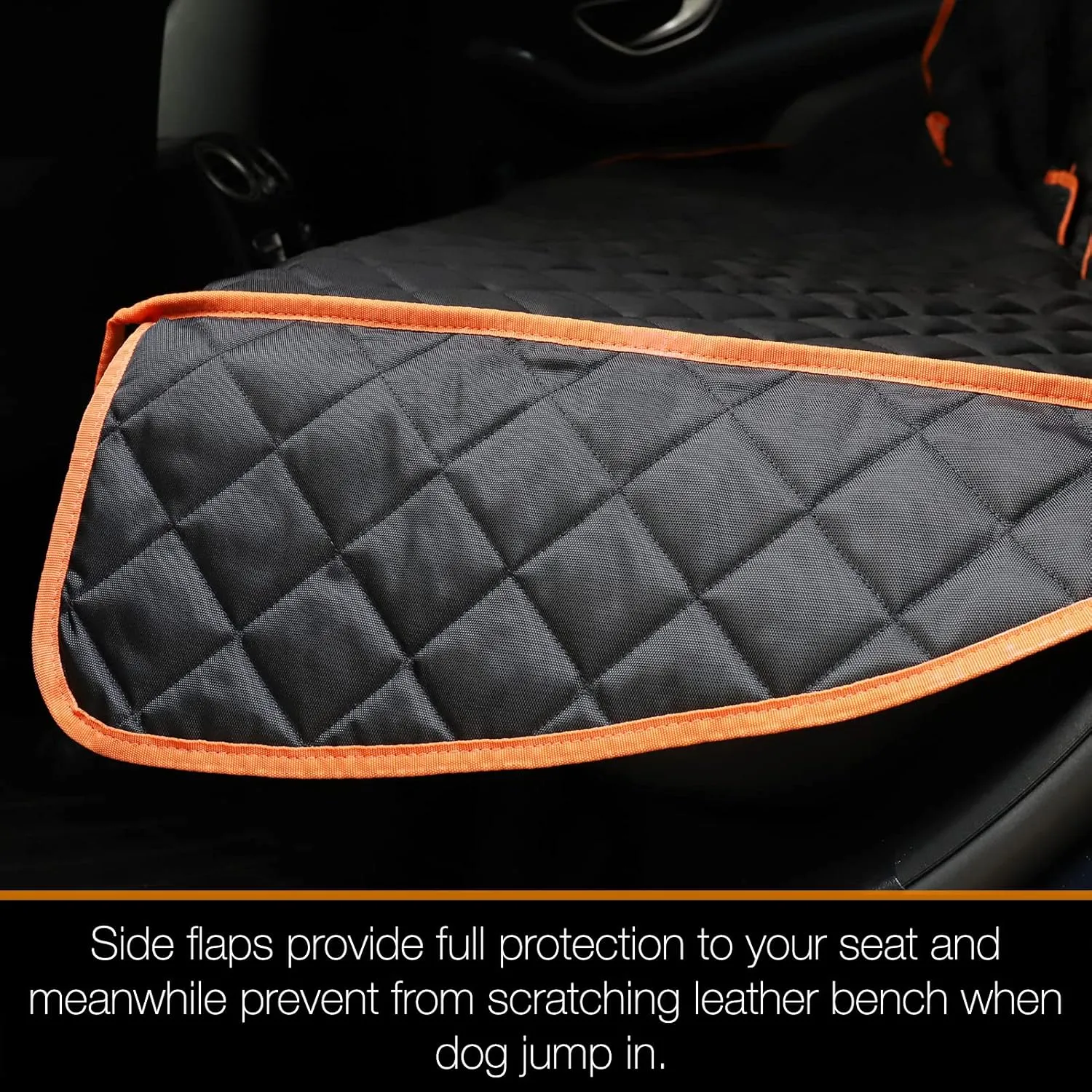 iBuddy Bench Cover for Car/SUV/Small Truck Waterproof Back Seat Protector for Kids and Dogs Without Smell Heavy Duty and Nonslip Pet Seat Cover for Dogs Machine Washable
