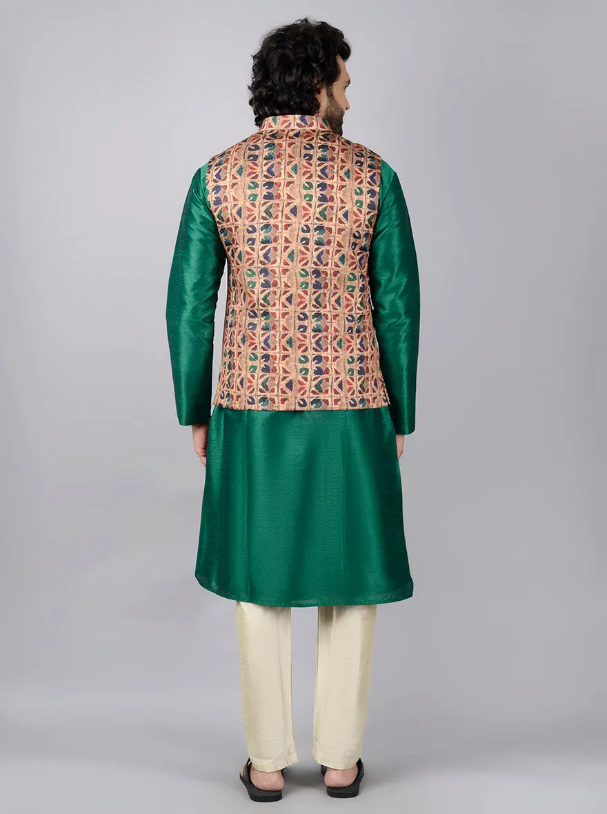Khaki Bandhgala Jacket | Azania