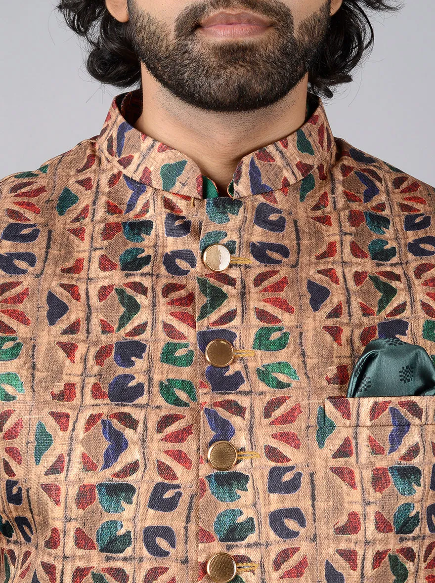 Khaki Bandhgala Jacket | Azania