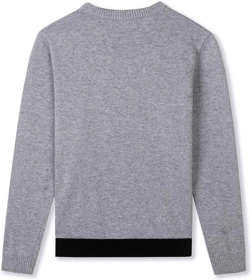 Kid Nation Girls Sweaters Cotton Cute Kids Sweater Crew Neck Holiday Pullover