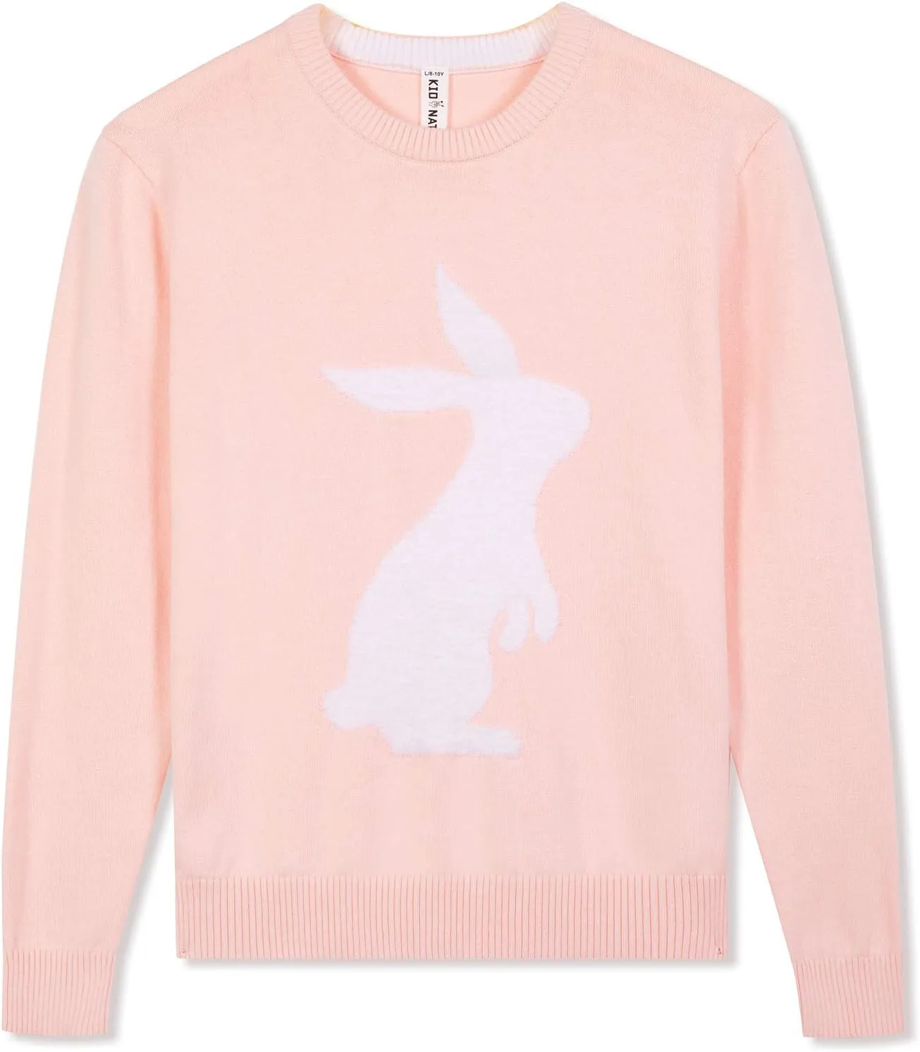 Kid Nation Girls Sweaters Cotton Cute Kids Sweater Crew Neck Holiday Pullover