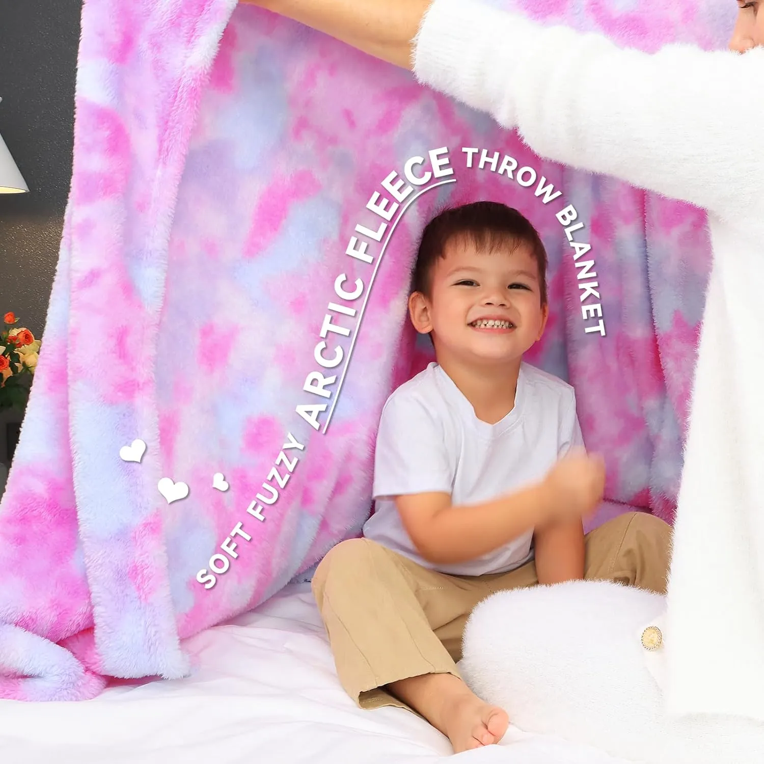 MUGD Soft Blankets Fleece Soft Fuzzy Throw Blanket Kids Warm Throw Blanket for Bed