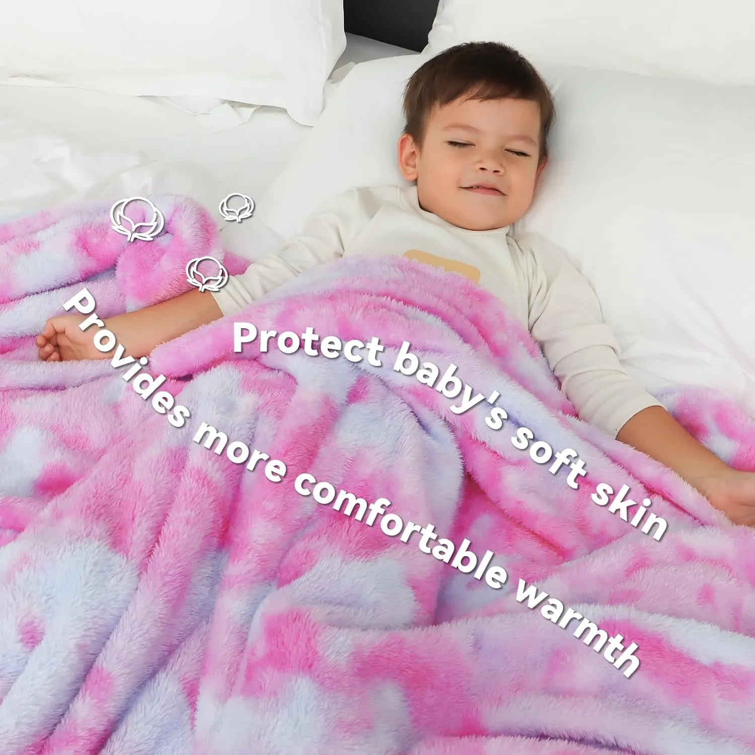 MUGD Soft Blankets Fleece Soft Fuzzy Throw Blanket Kids Warm Throw Blanket for Bed