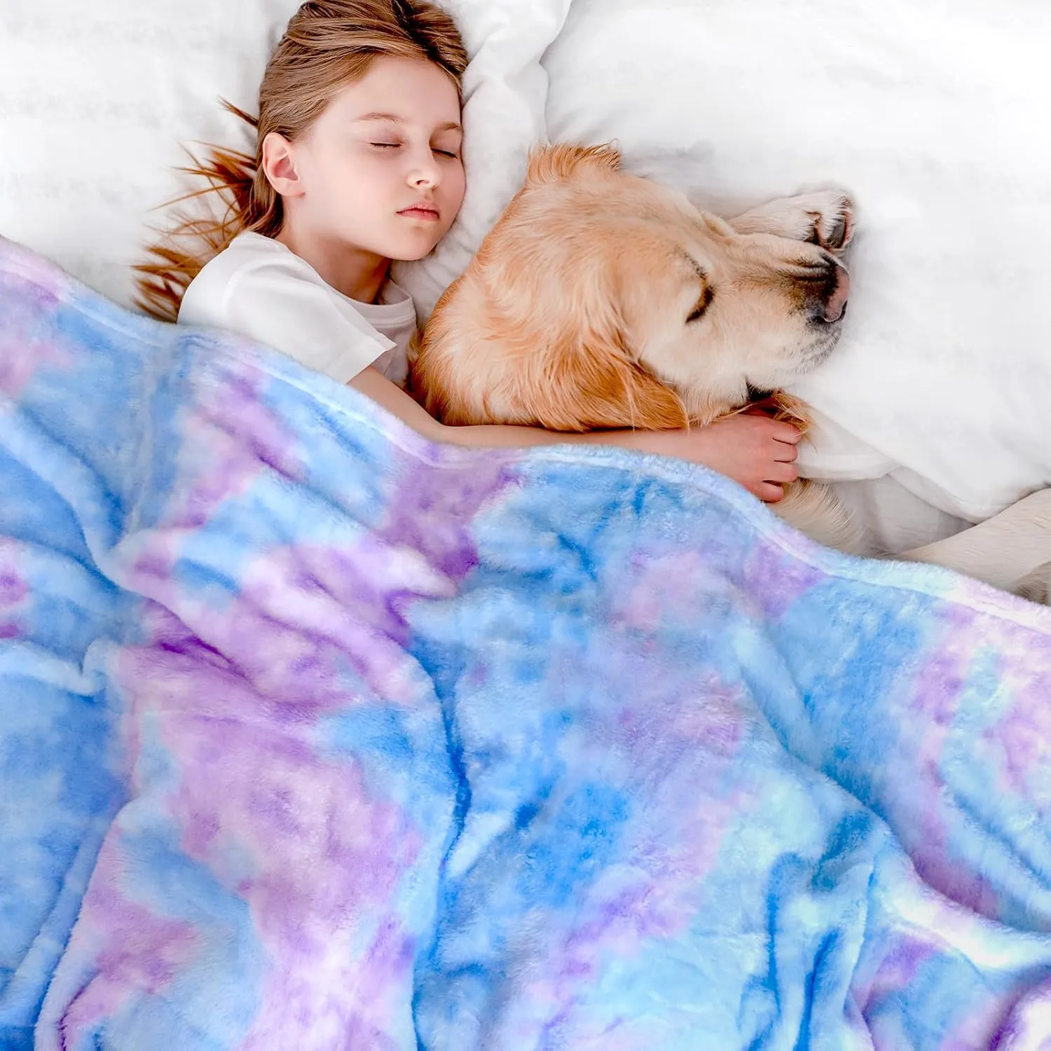 MUGD Soft Blankets Fleece Soft Fuzzy Throw Blanket Kids Warm Throw Blanket for Bed