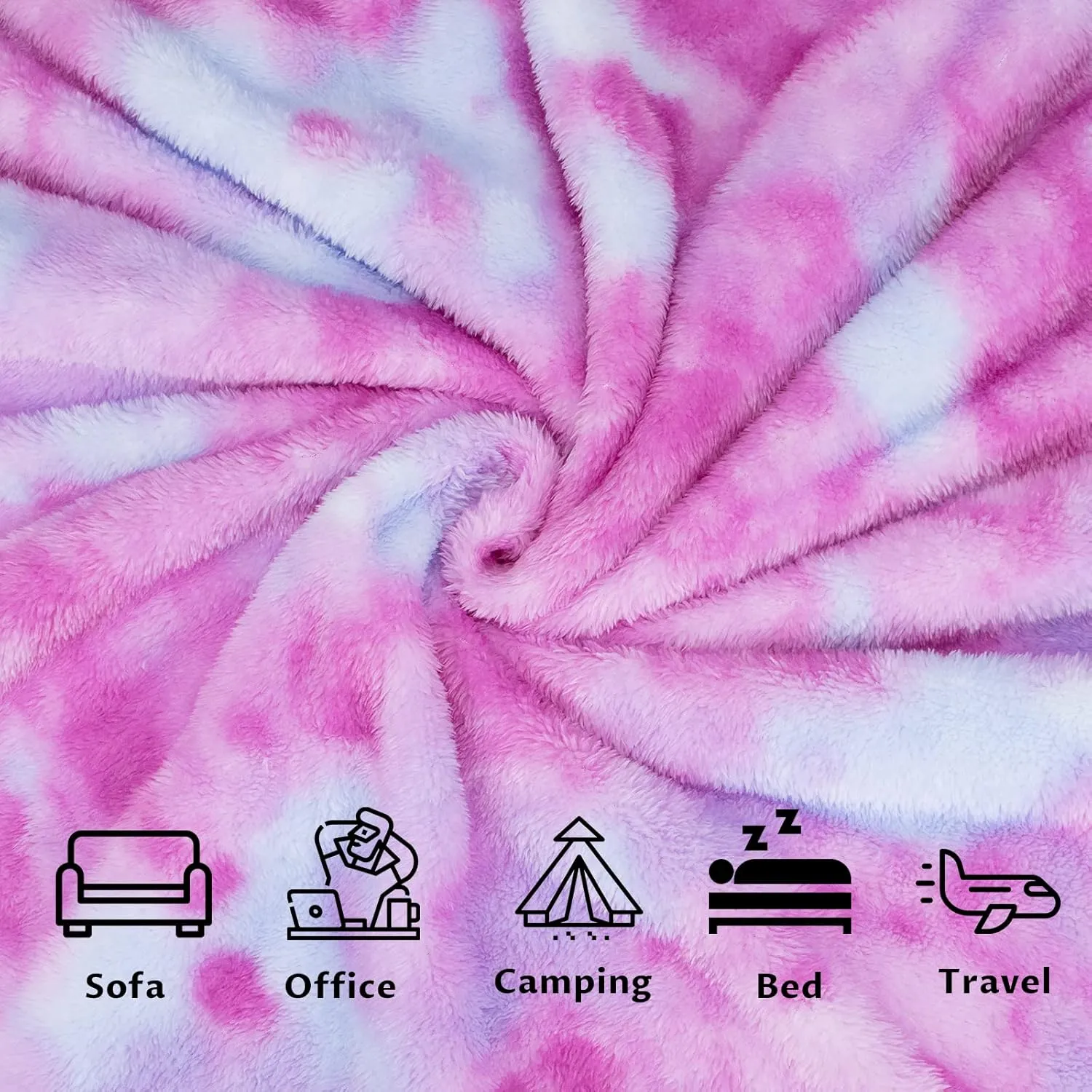 MUGD Soft Blankets Fleece Soft Fuzzy Throw Blanket Kids Warm Throw Blanket for Bed