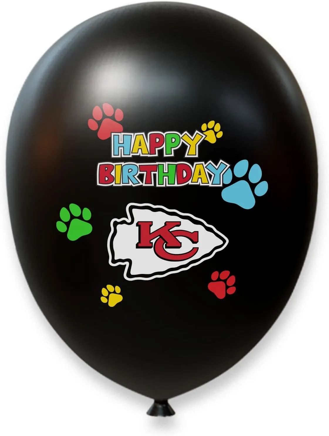 NFL Kansas City Chiefs Dog Birthday Party Set 8 pcs with 1 Football Bandana Large/X-Large, 1 Birthday Cake Toy & 6 B-Day Balloons, Dog Birthday Set, Costume, Fun Doggie Pawty Accessories