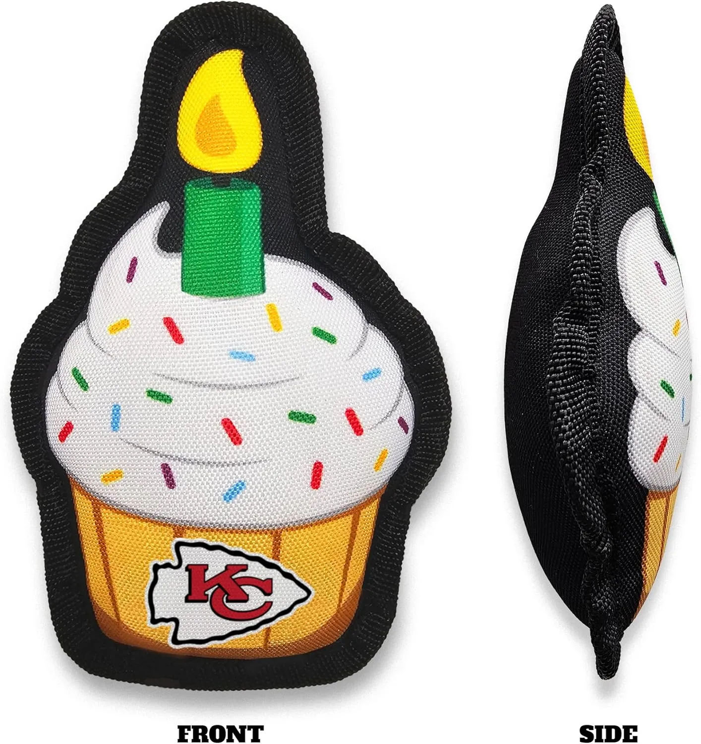 NFL Kansas City Chiefs Dog Birthday Party Set 8 pcs with 1 Football Bandana Large/X-Large, 1 Birthday Cake Toy & 6 B-Day Balloons, Dog Birthday Set, Costume, Fun Doggie Pawty Accessories