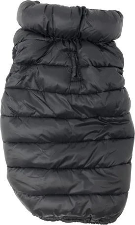 Pet Life Pursuit Quilted Ultra-Plush Thermal Dog Jacket, SM, Black