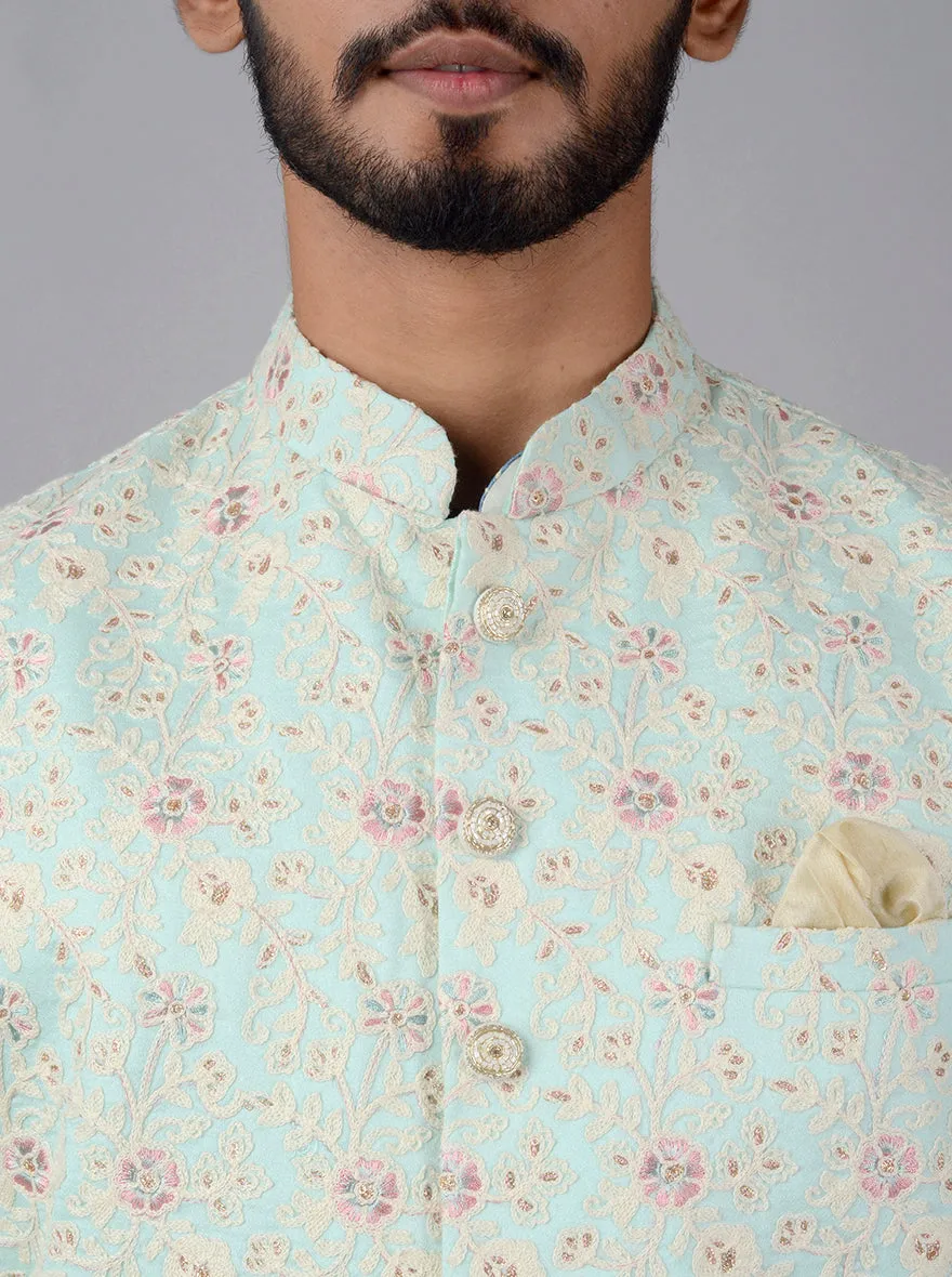Pista Green Bandhgala Jacket | Azania