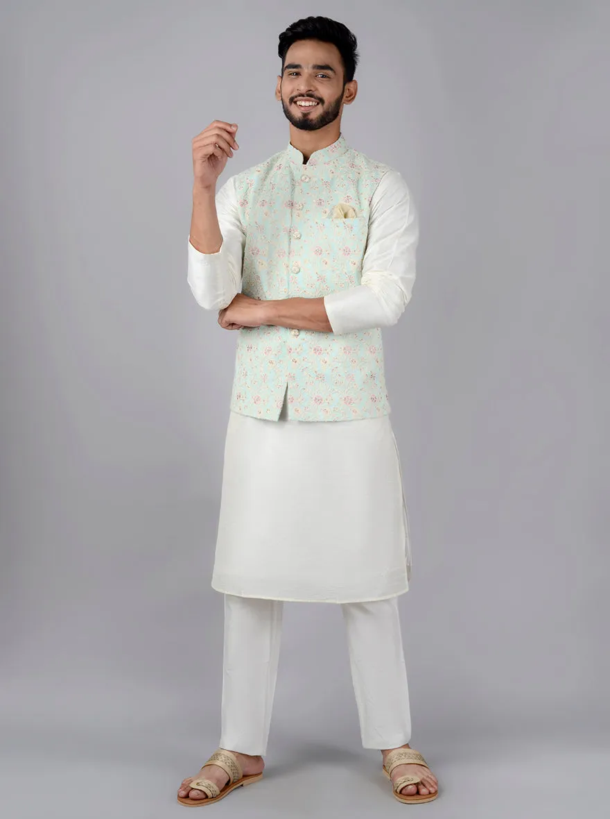 Pista Green Bandhgala Jacket | Azania