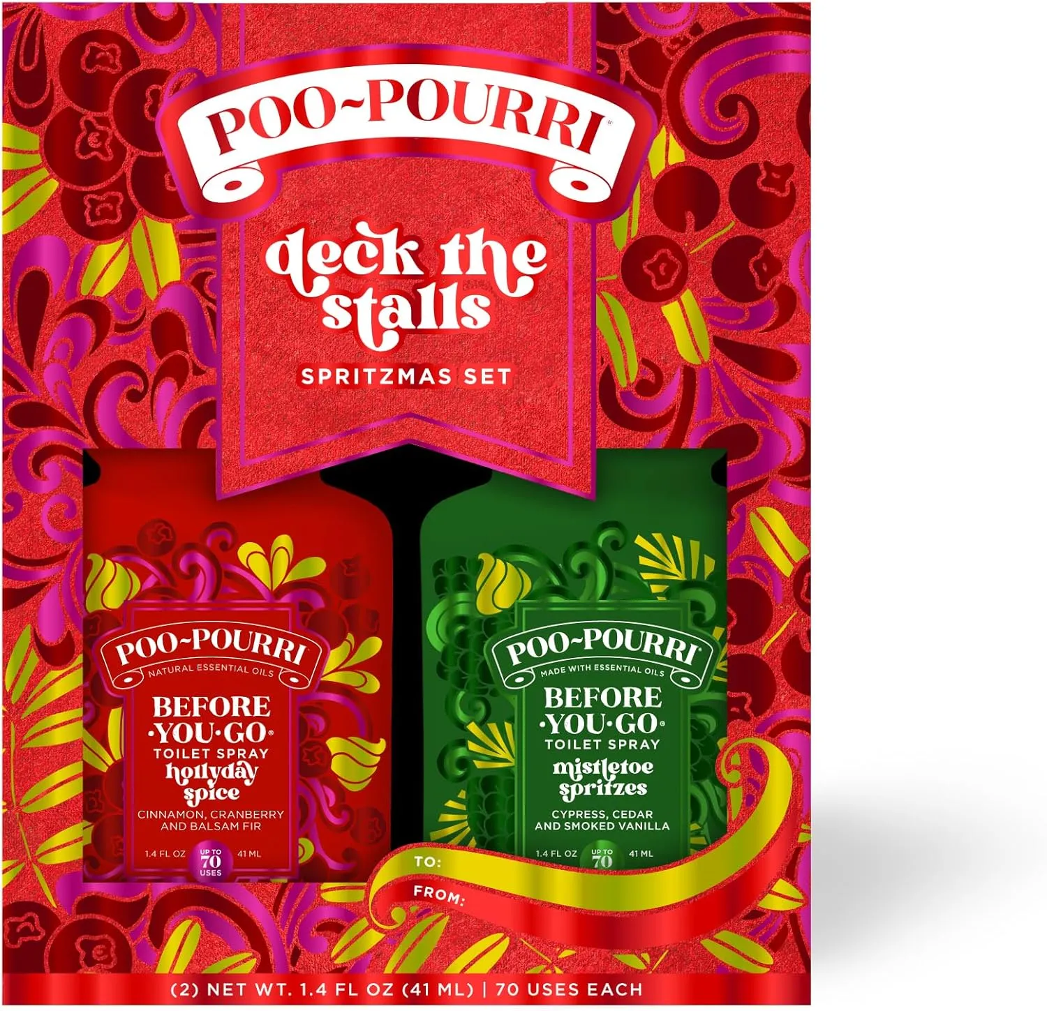 Poo-Pourri Deck the Stalls ,Hollyday Spice 1.4 ( 3.6 ), 1.4 ( 3.6 )