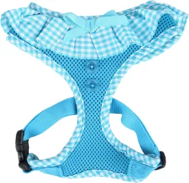 Puppia Vivien Dog Harness Over-The-Head All Season Cute No Pull No Choke Walking Training Adjustable for Small Dog, Sky Blue, Medium