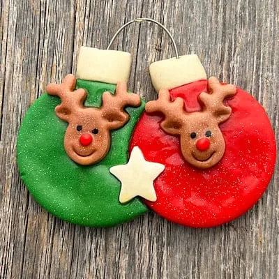 Reindeer Bulbs Family Christmas Ornament