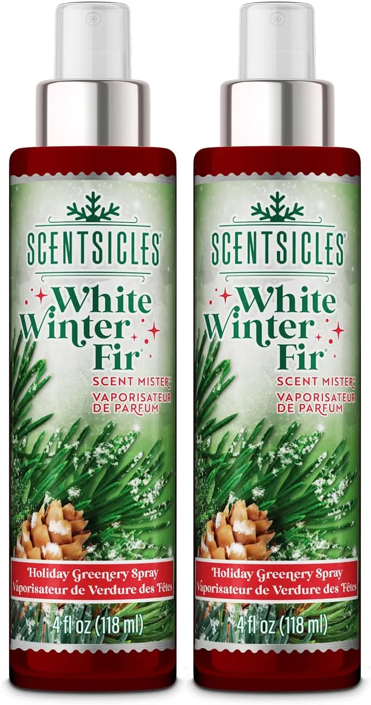 Scentsicles, Scent Mister, White Winter Fir - 2 Pack of Spray Bottles (4 Oz Each)