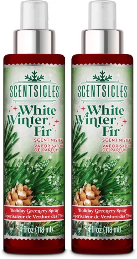 Scentsicles, Scent Mister, White Winter Fir - 2 Pack of Spray Bottles (4 Oz Each)