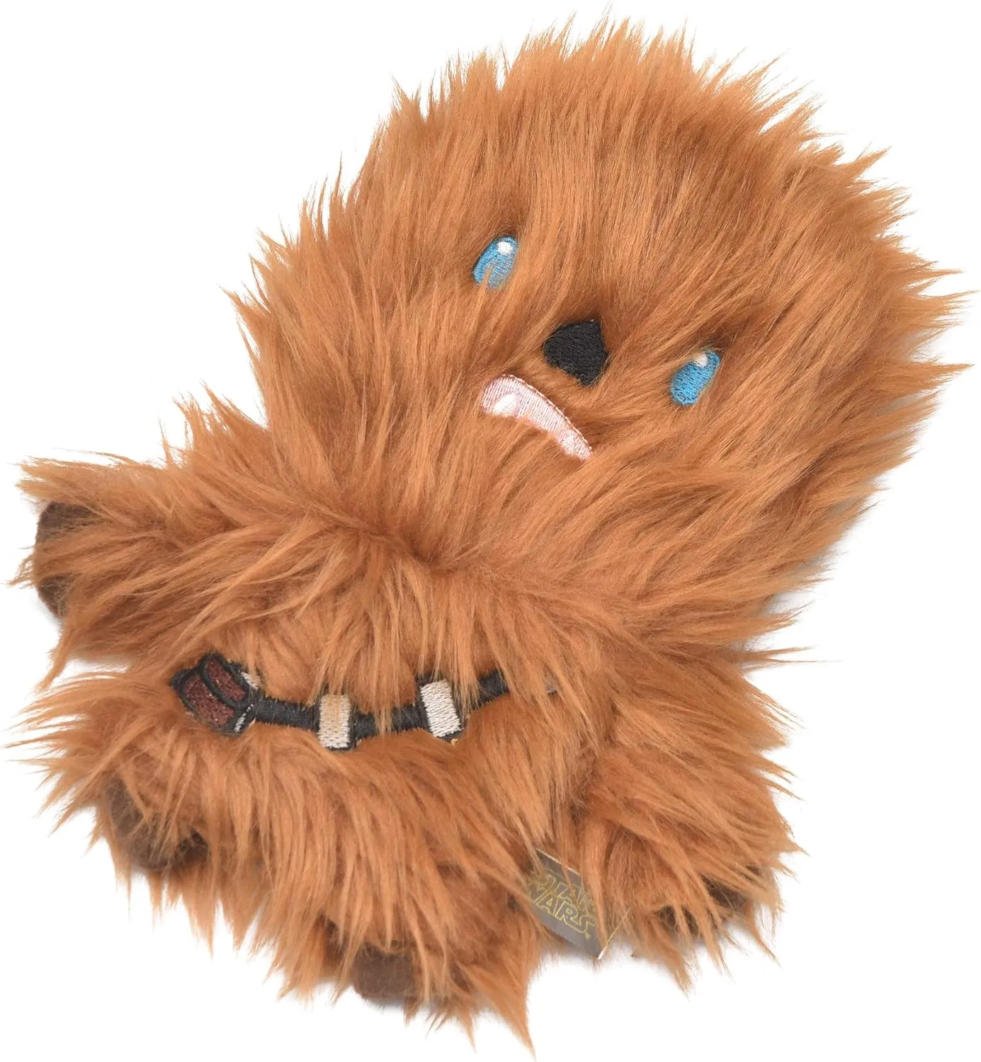 Star Wars for Pets Plush Chewbacca Flattie Dog Toy | Soft Star Wars Toys for Dogs, Brown, Large - 9" | Cute Dog Toy, Squeaky Dog Chew Toy for Pets from Star Wars