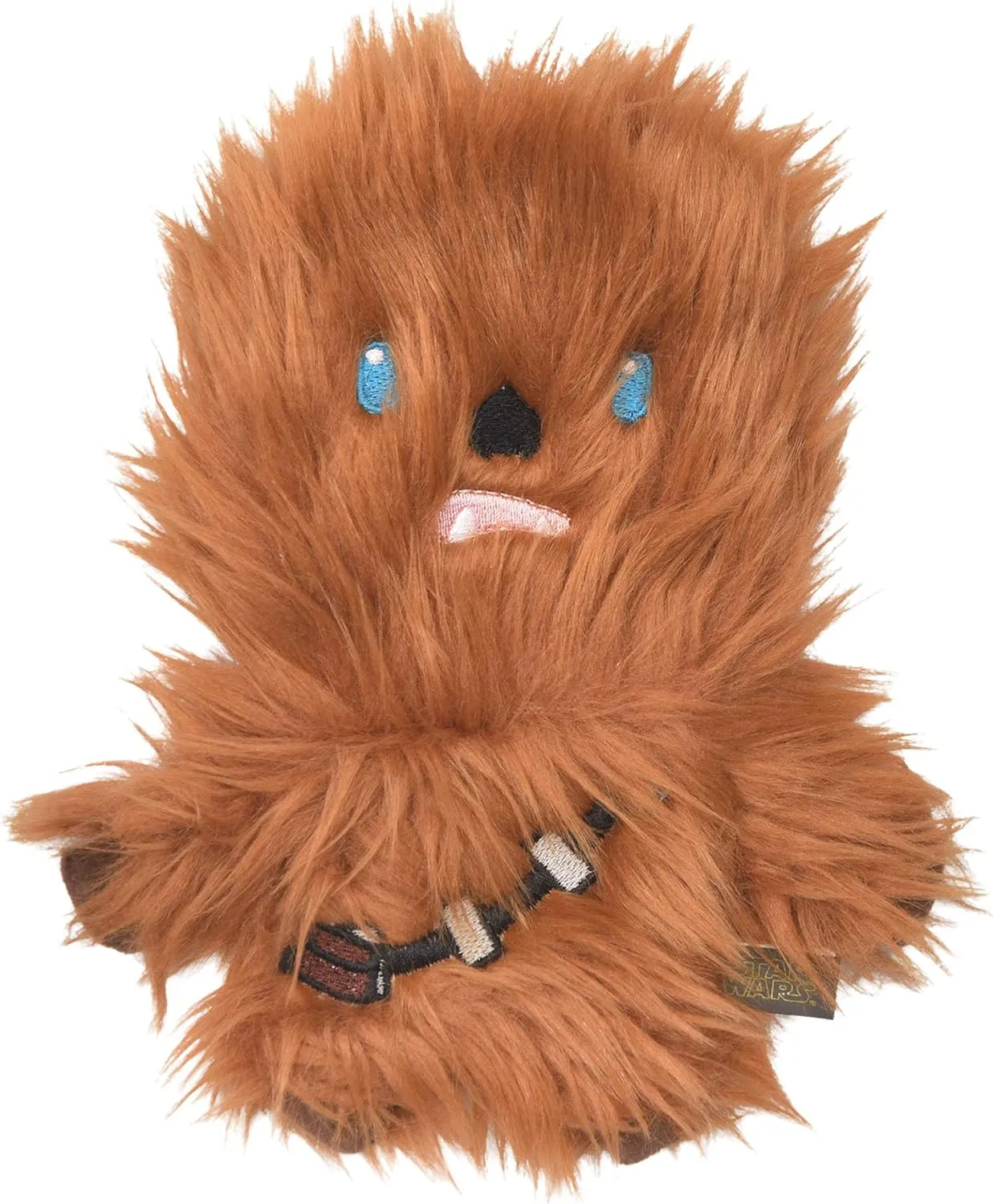 Star Wars for Pets Plush Chewbacca Flattie Dog Toy | Soft Star Wars Toys for Dogs, Brown, Large - 9" | Cute Dog Toy, Squeaky Dog Chew Toy for Pets from Star Wars