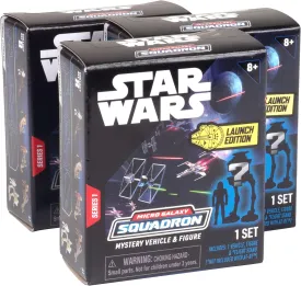 Star Wars Micro Galaxy Squadron Scout Class Blind Box, 3-Pack - Series 1 - Receive 3 of 6 Assorted Collectible 2.5" Vehicles & 1" Figure - Gift for Kids, Teens, Adults - 8 
