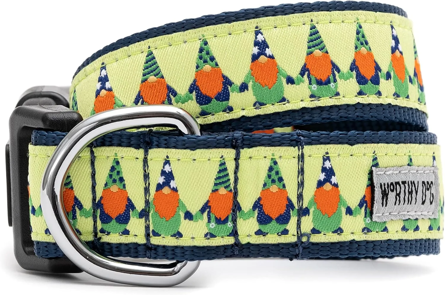 The Worthy Dog Luck 'O The Irish Gnome Collar: Beautiful and Durable Strong and Comfortable Nylon Webbing Adjustable & Stylish Accessories for Your Dog Extra Large
