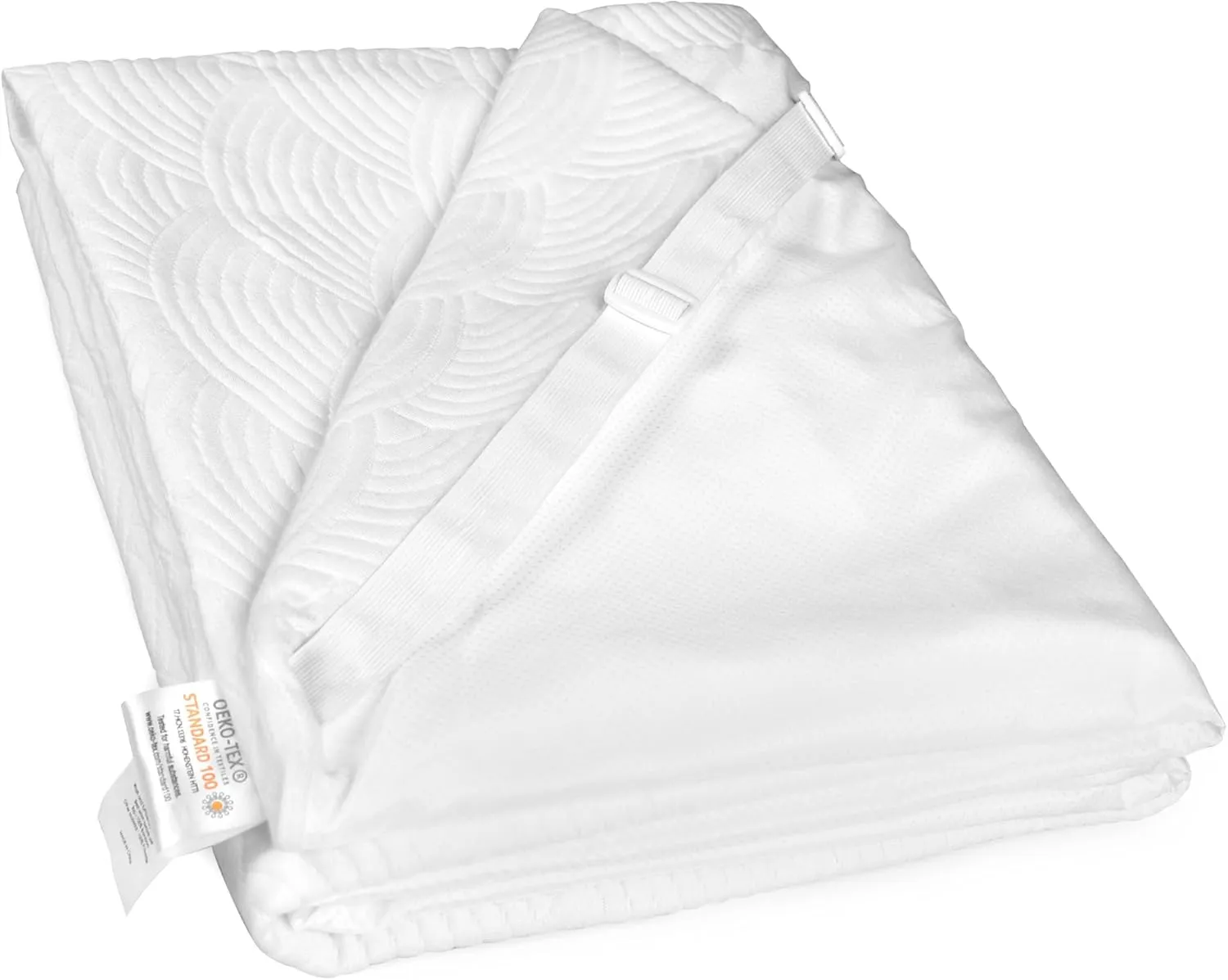 Zenzy 2" Twin Waterproof Mattress Topper Cover, 100% Waterproof, Oeko-TEX Certified, Zippered Topper Protector with Adjustable Straps, Ultra-Soft and Washable (Cover Only)